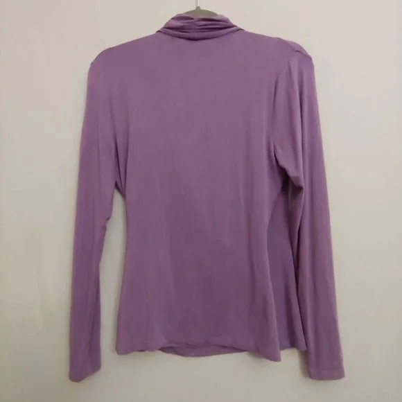 Ralph Lauren Lilac Faux Wrap Long Sleeve Shirt PS - Picture 7 of 11